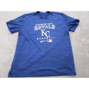Kansas City Royals Shirt Mens XL Blue MLB Baseball Nike Dri Fit Tee Performance